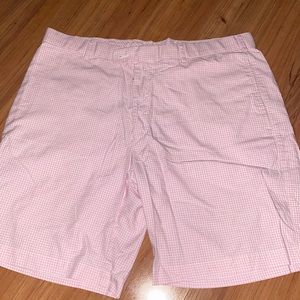 Men’s Pink&White Plaid Short Size:36